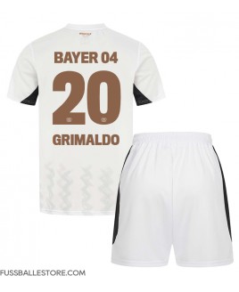 Günstige Bayer Leverkusen Alejandro Grimaldo #20 Auswärts Trikotsatzt Kinder 2024-25 Kurzarm (+ Kurze Hosen)